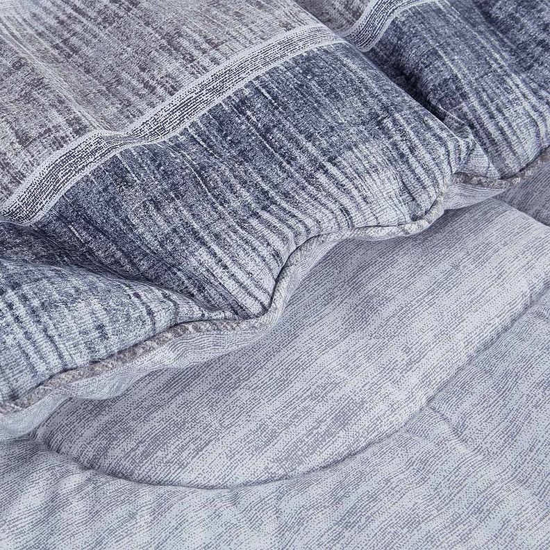 Plumón Algodón Reversible Balder Gris 2 Plazas-4