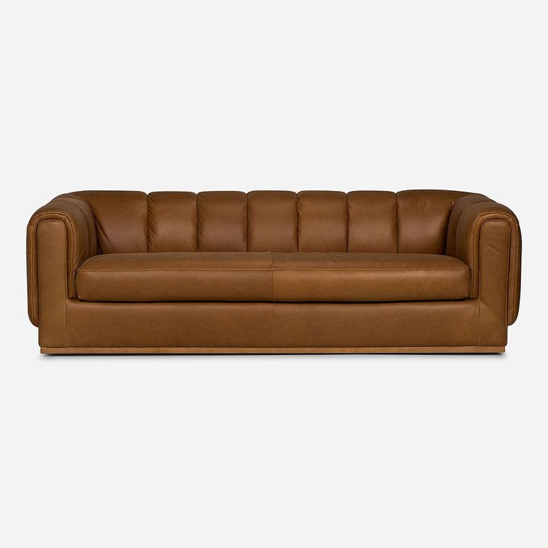 Sofá Rosen Yorks 3,5 Cuerpos Cuero Camel-1