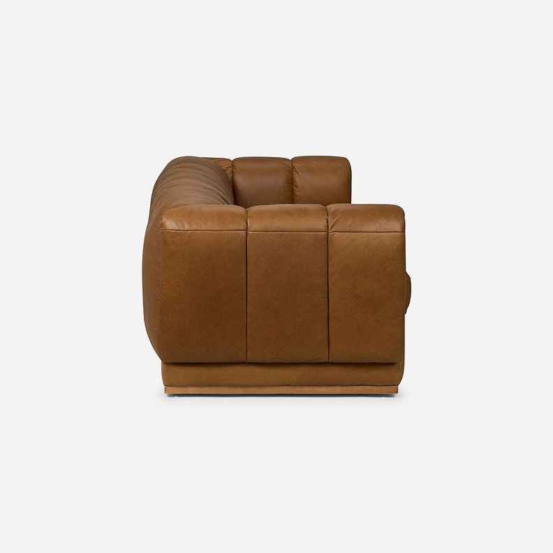 Sofá Rosen Yorks 3,5 Cuerpos Cuero Camel-2