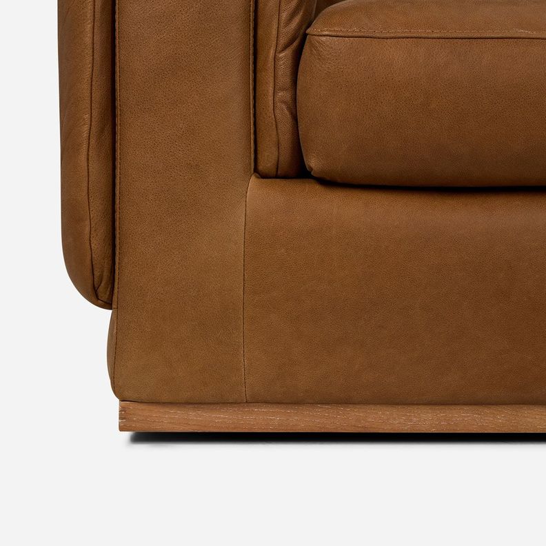 Sofá Rosen Yorks 3,5 Cuerpos Cuero Camel-5