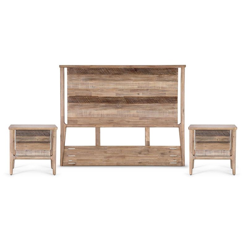 Set Respaldo King + Veladores Madera Rosen Licabeto-0
