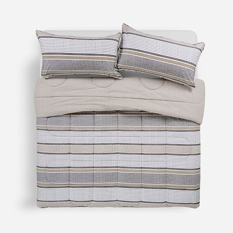 Plumón Algodón Reversible Bali Beige King-0