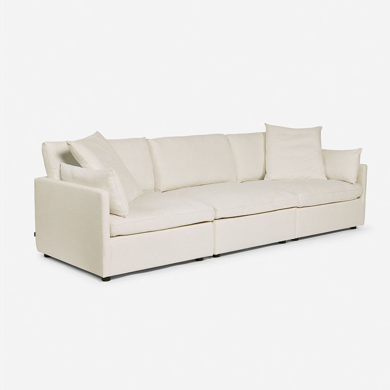 Sofá Seccional Rosen Georgia 3 piezas Tela Ivory-0