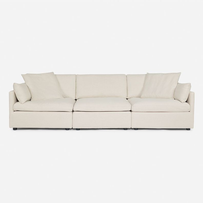 Sofá Seccional Rosen Georgia 3 piezas Tela Ivory-1
