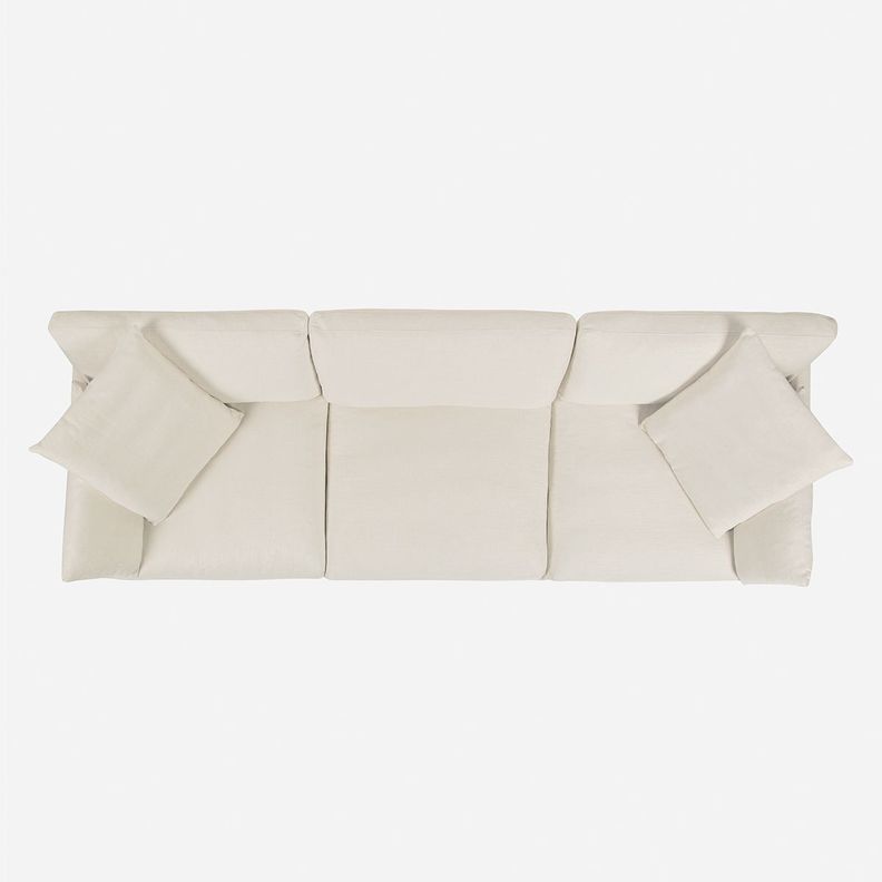 Sofá Seccional Rosen Georgia 3 piezas Tela Ivory-2
