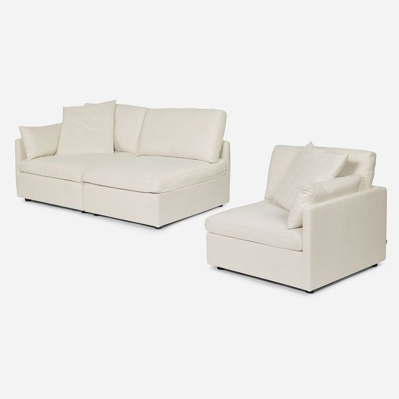 Sofá Seccional Rosen Georgia 3 piezas Tela Ivory-5