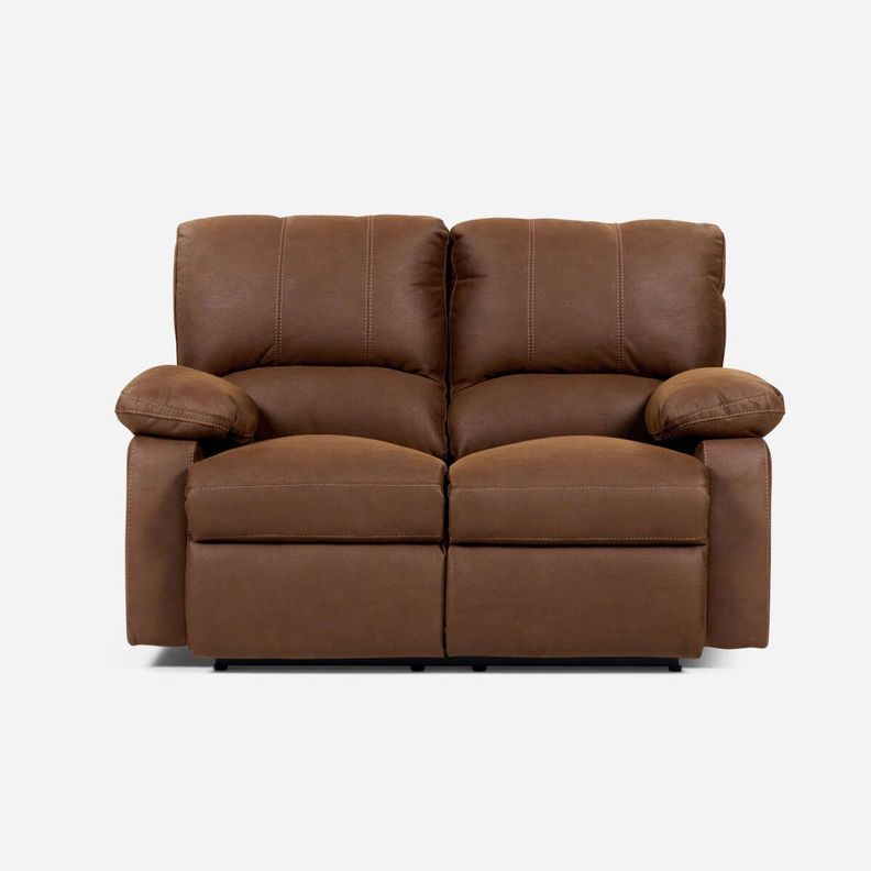 Set Sofás Reclinable 2 y 3 Cuerpos Archie Tela Café-4