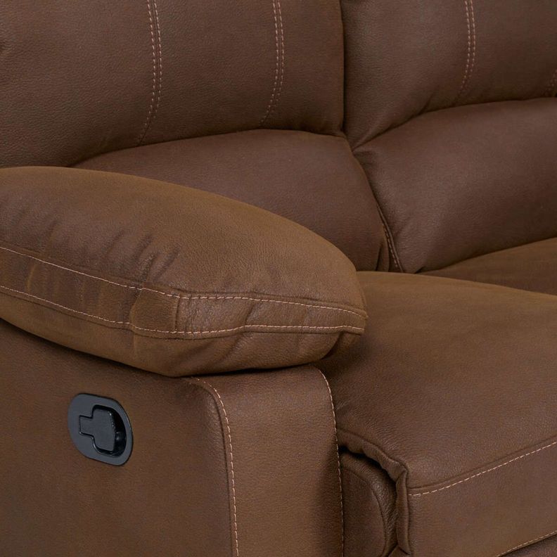 Set Sofás Reclinable 2 y 3 Cuerpos Archie Tela Café-5