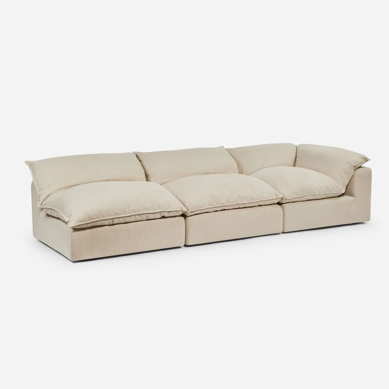 Modular Rosen Shanklin 1 Esquinero + 2 Butacas Tela Beige-0