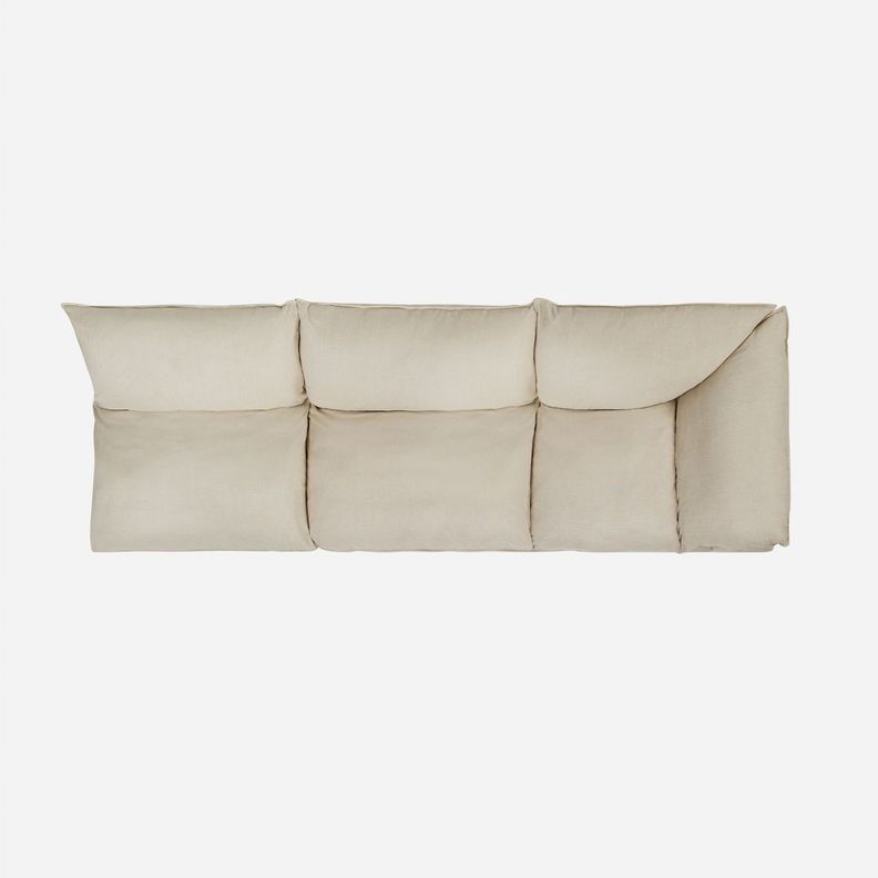 Modular Rosen Shanklin 1 Esquinero + 2 Butacas Tela Beige-2