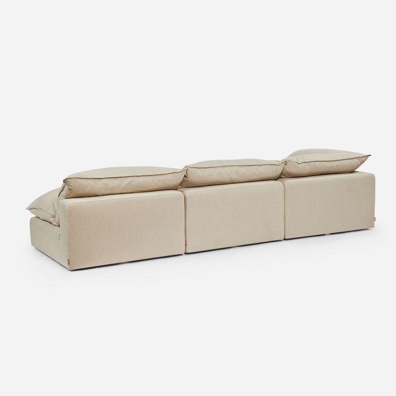 Modular Rosen Shanklin 1 Esquinero + 2 Butacas Tela Beige-3