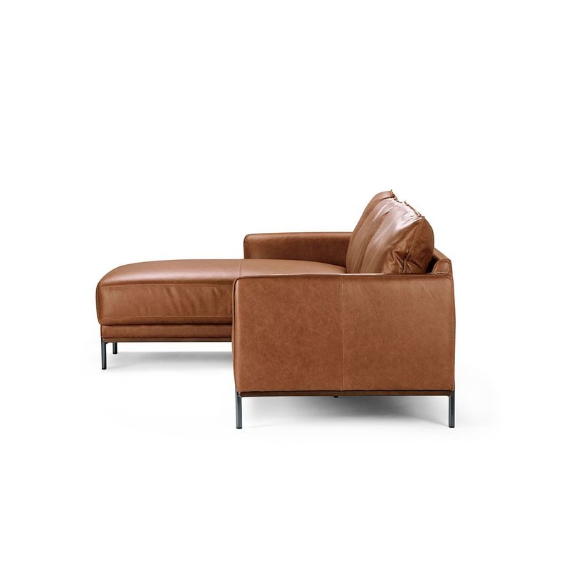 Sofá Seccional Rosen Westwood Izquierdo Cuero Camel-2