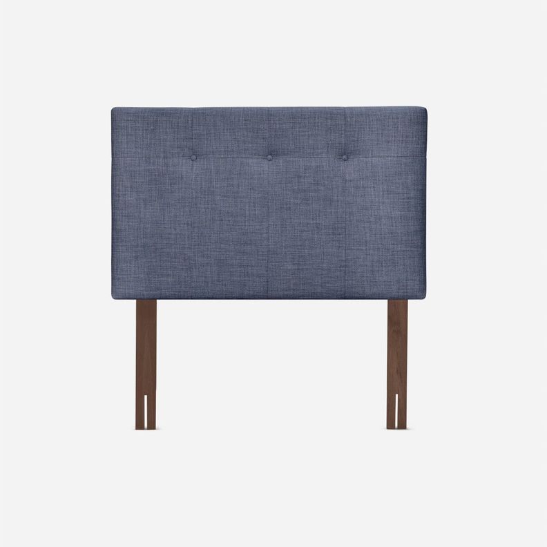 Cama Europea Classique+ 1,5 Plazas+Respaldo New Bennet Denim-1