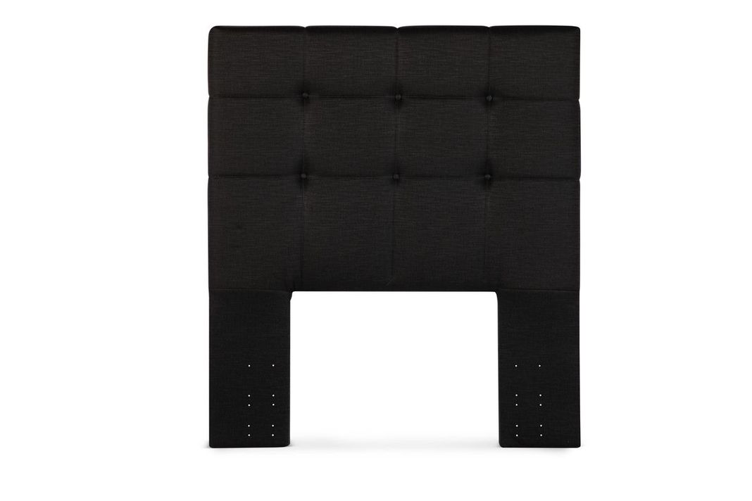 Set Respaldo 1,5 Plazas + Velador Issey Rosen Grafito-1