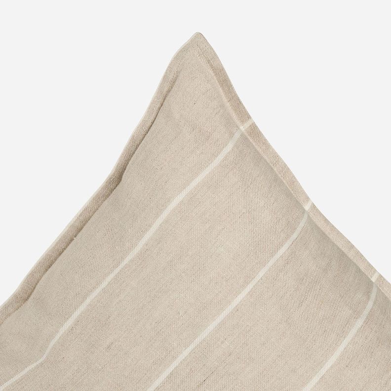 Funda de Cojín Lino Girona 50 x 50 cm Lineas Beige-2