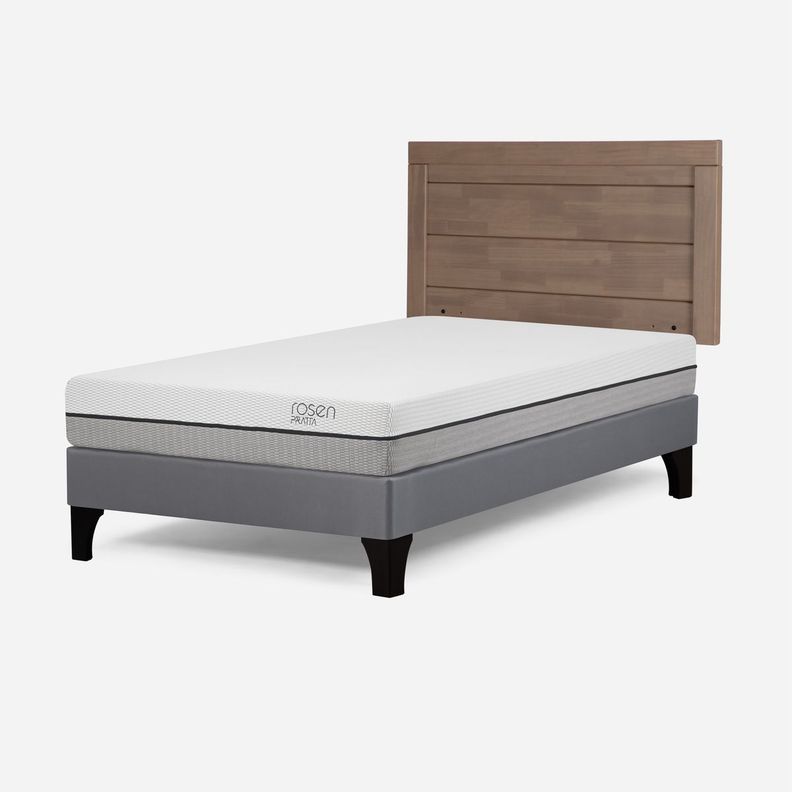 Cama Europea Pratta 1,5 Plazas Pata Madera +Respaldo Sicilia-2