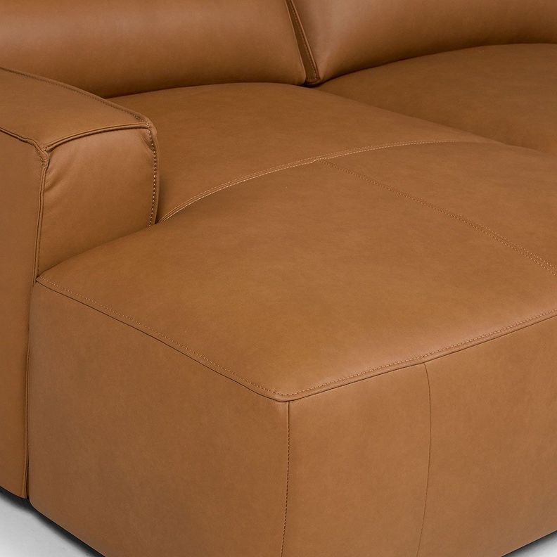 Sofá Seccional Reclinable Rosen Izquierdo Limber Cuero Camel-6