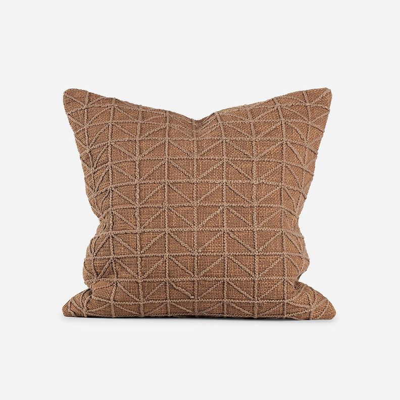 Funda de Cojín Algodón Paisley 50 x 50 cm Camel-0