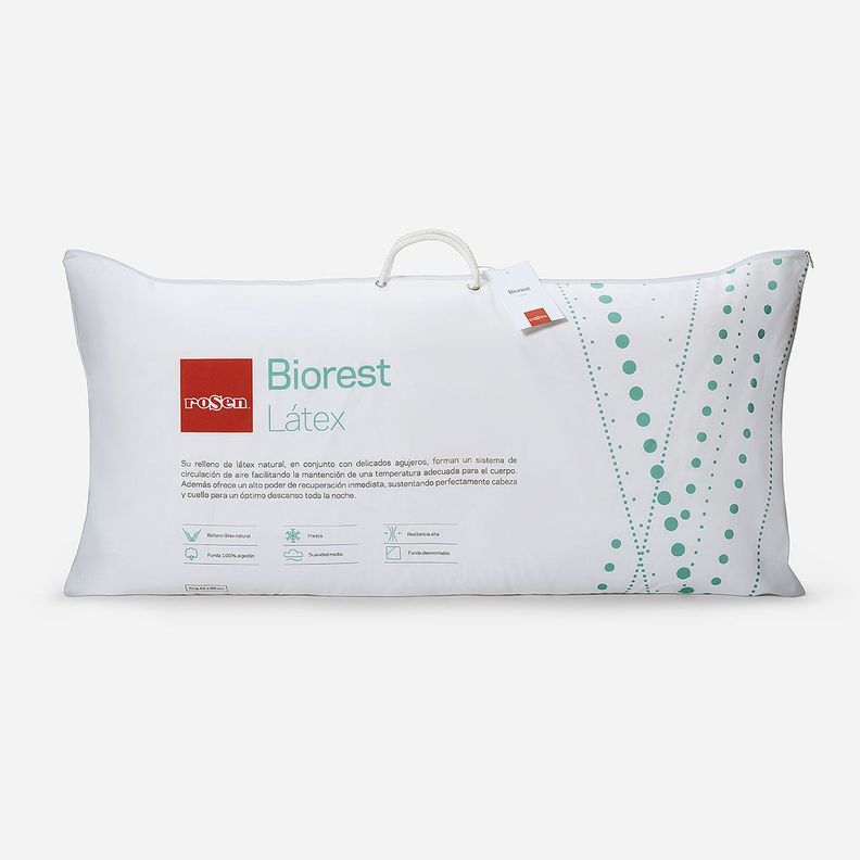 Almohada Rosen Látex Biorest King 42x86 cm-0