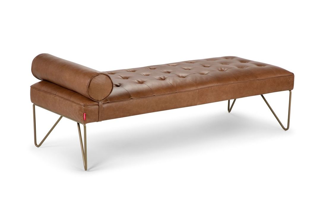 Banqueta Rosen Stepney Cuero Camel-0