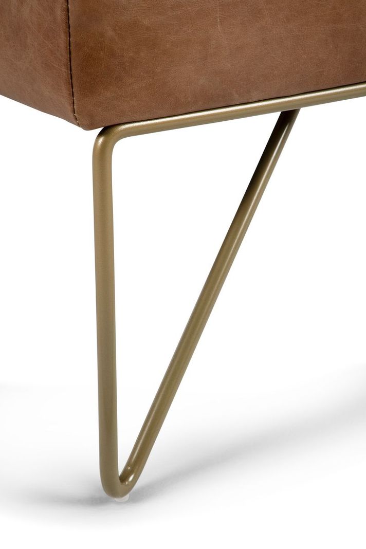 Banqueta Rosen Stepney Cuero Camel-8