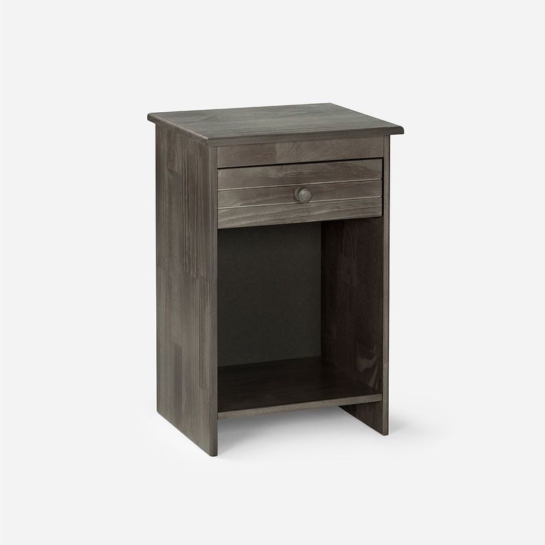 Cama Europea Neo Plus King + Respaldo + Velador Grafito-3