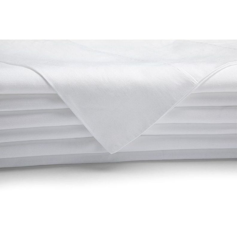 Sábana Rosen 300 Hilos Algodón Lisa Blanca Súper King-3