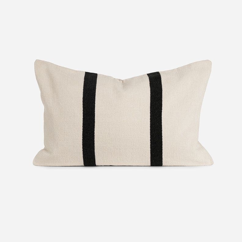 Funda de Cojín Ambiente Algodón Opal 60 x 40 cm Crudo-Negro-0