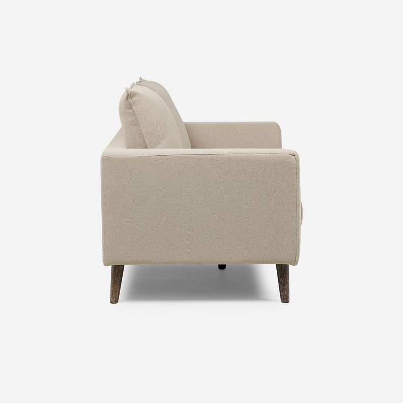 Sofá Biran 2 Cuerpos Tela Beige-2