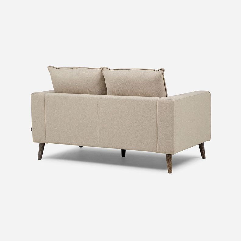 Sofá Biran 2 Cuerpos Tela Beige-3