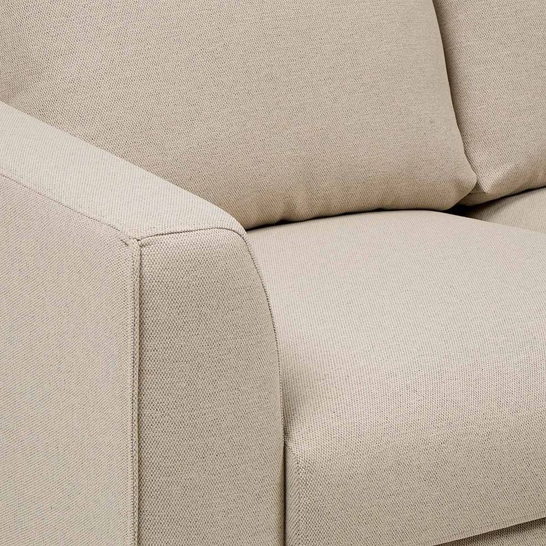 Sofá Biran 2 Cuerpos Tela Beige-4