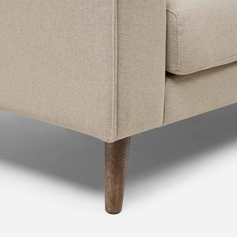 Sofá Biran 2 Cuerpos Tela Beige-7