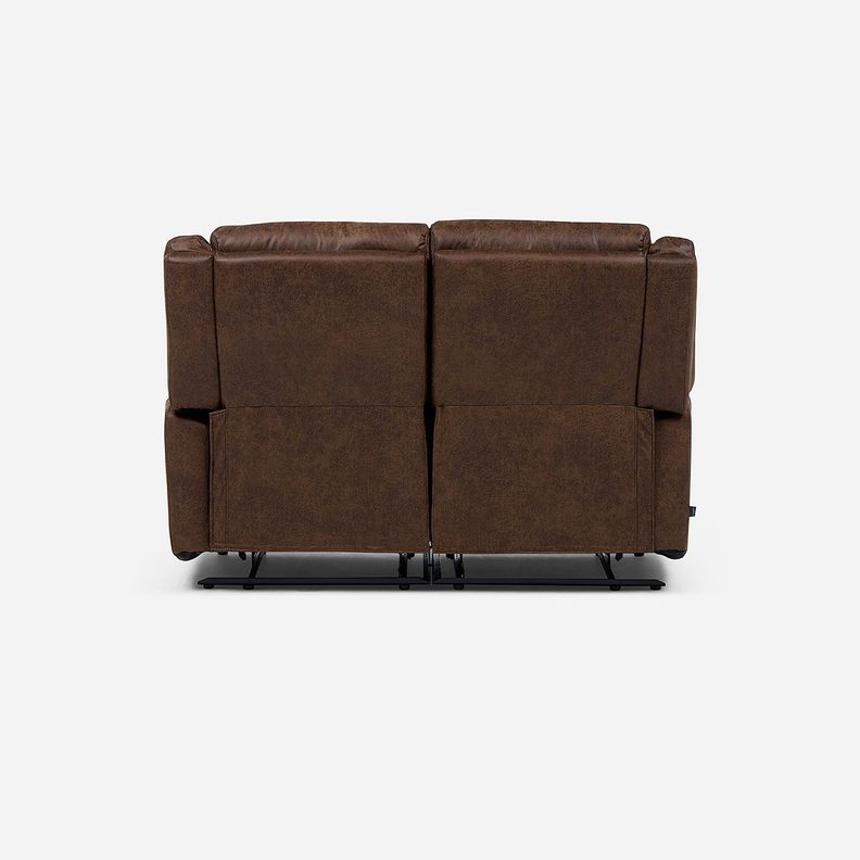 Sofá Reclinable Ascott 2 Cuerpos Manual Cuero PU Chocolate-6