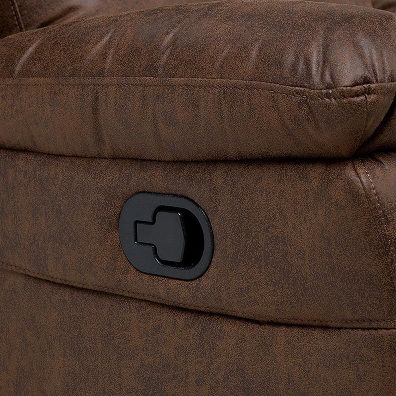 Sofá Reclinable Ascott 2 Cuerpos Manual Cuero PU Chocolate-8