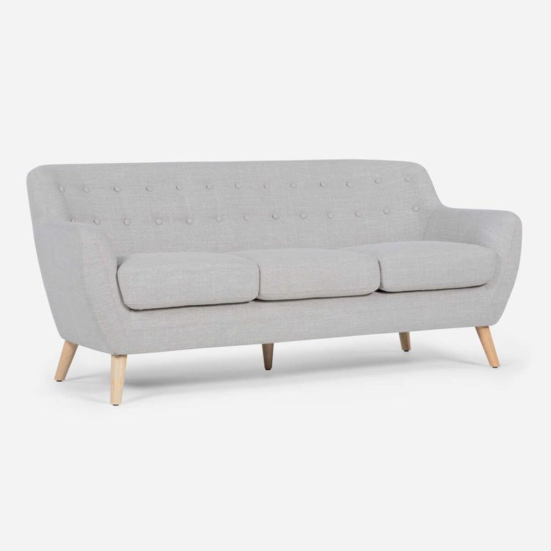 Sofá Rosen Rafaella Tela Beige Claro 3 Cuerpos-1