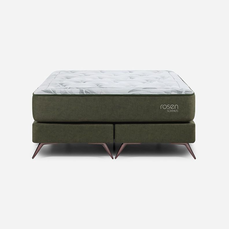 Box Spring Rosen Somnus 2 Plazas 150 x 200 cm Olive II-1