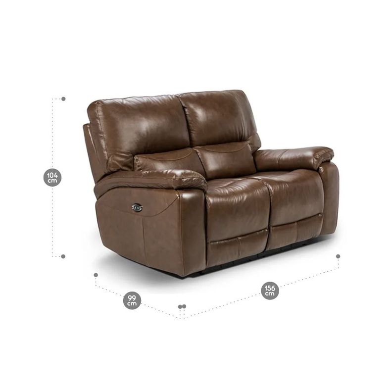 Rosen Sofá Reclinable Poch Cuero 2 Cuerpos-1