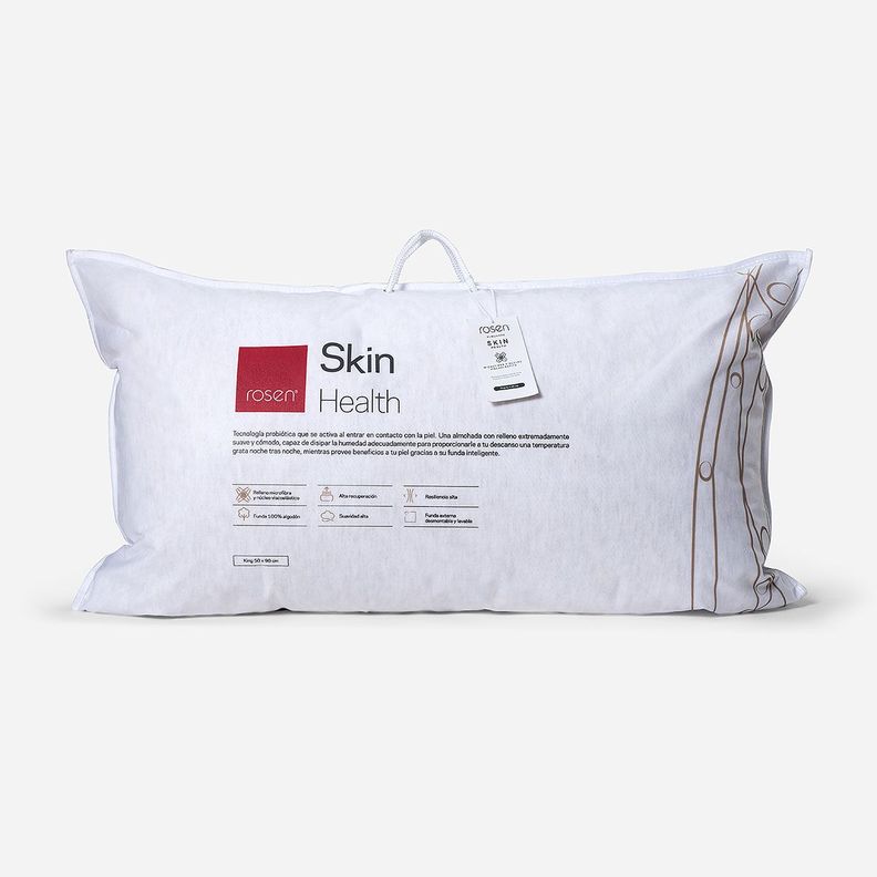 Almohada Skin+ Microfibra/Viscoelástica King 50x90 cm-0