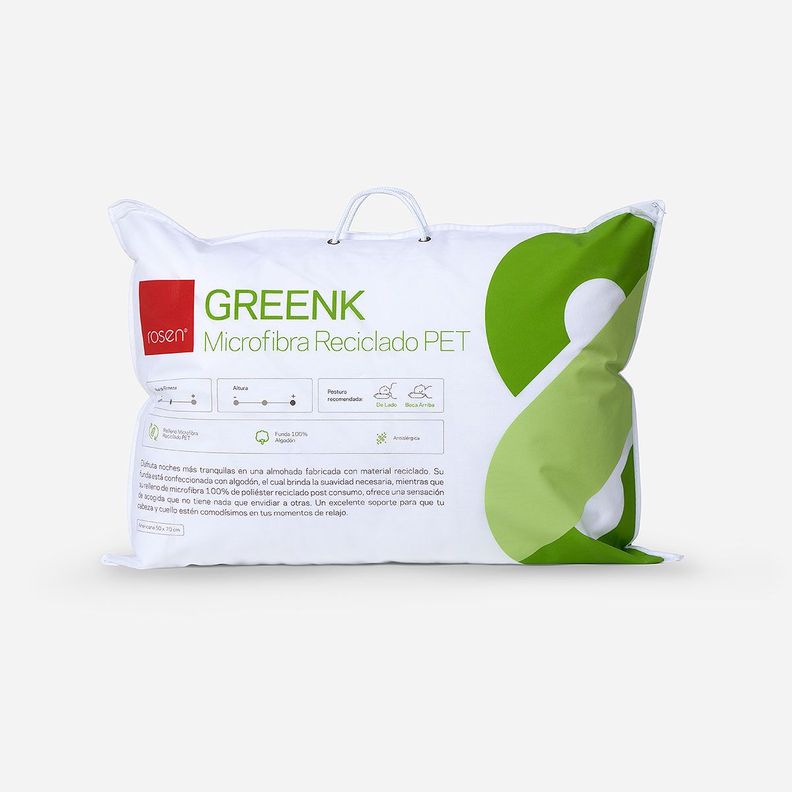 Almohada Rosen Microfibra Pet Greenk Americana 50x70 cm-0
