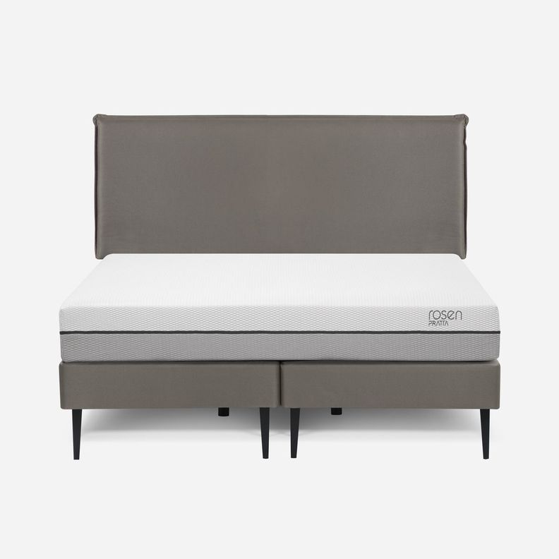 Cama Europea Pratta 2 Plazas Pata Acero BD+ Respaldo Maurice-0