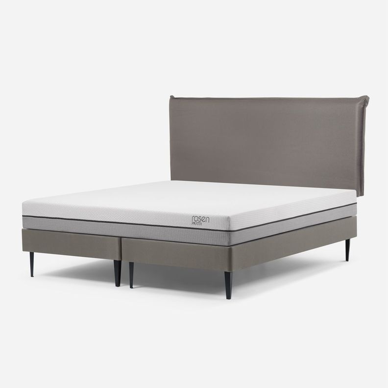 Cama Europea Pratta 2 Plazas Pata Acero BD+ Respaldo Maurice-2