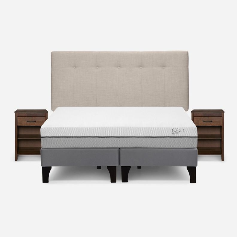 Cama Pratta 2 Plazas BD +Respaldo New Bennet+Velador Maurice-0