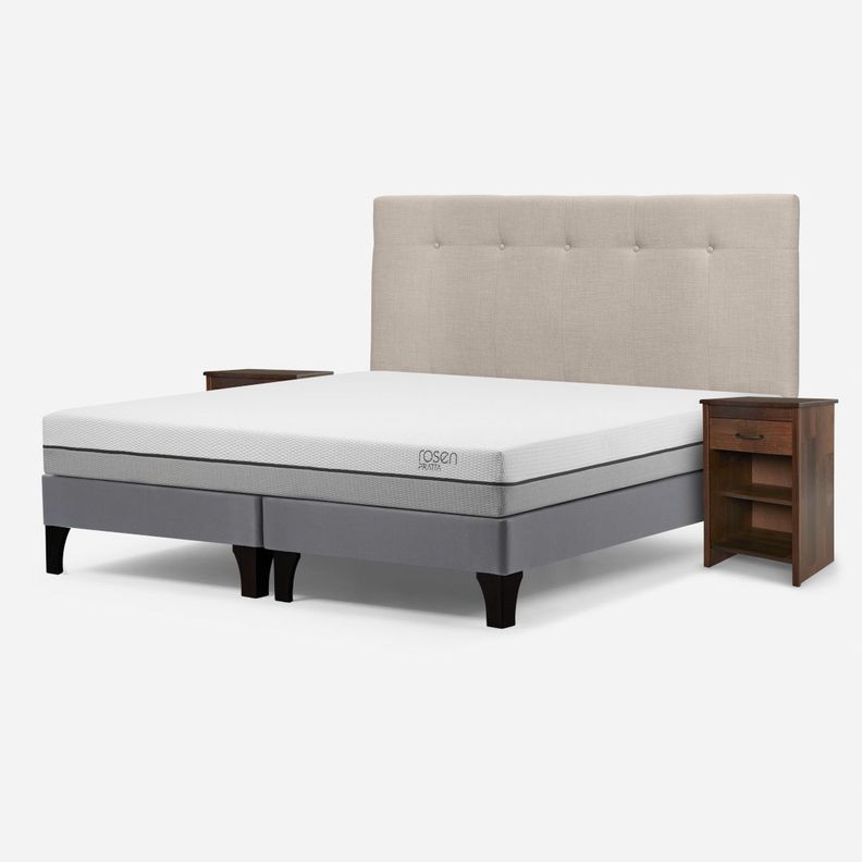 Cama Pratta 2 Plazas BD +Respaldo New Bennet+Velador Maurice-1
