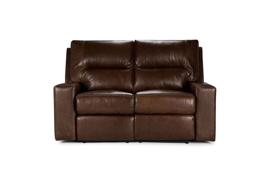 Sofá Reclinable Rosen Tolstoi 2cpo Eléctrico Cuero Chocolate-1