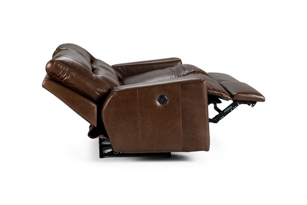 Sofá Reclinable Rosen Tolstoi 2cpo Eléctrico Cuero Chocolate-4