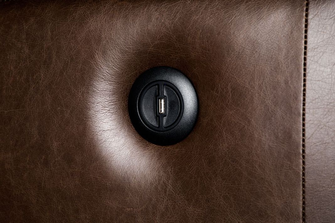 Sofá Reclinable Rosen Tolstoi 2cpo Eléctrico Cuero Chocolate-6