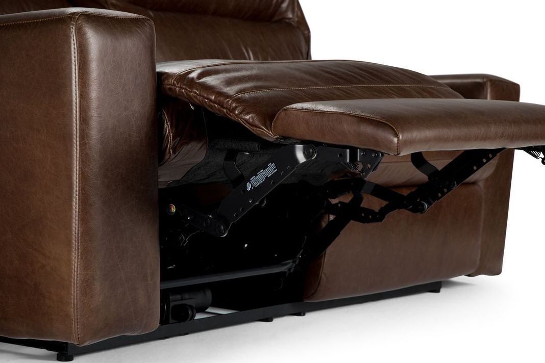 Sofá Reclinable Rosen Tolstoi 2cpo Eléctrico Cuero Chocolate-7