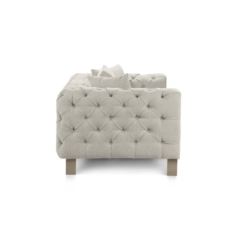 Sofá Rosen Allerton 3,5 Cuerpos Tela Blanco-5