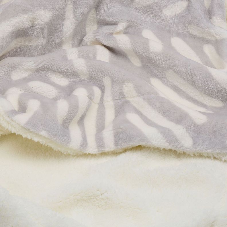 Manta Sherpa Estampada 130 x 170 cm Blaine Beige-1