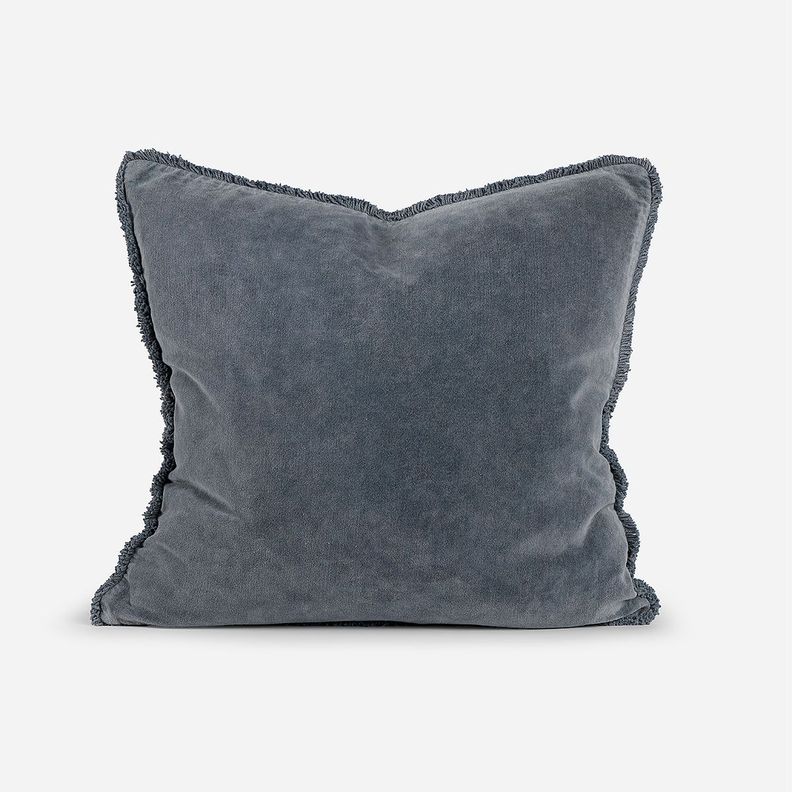 Funda de Cojín Velvet Flecos 50 x 50 cm Gris-0
